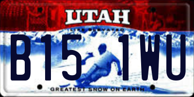 UT license plate B151WU