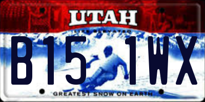 UT license plate B151WX