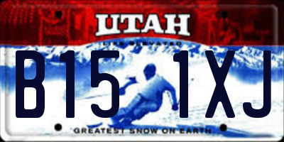 UT license plate B151XJ
