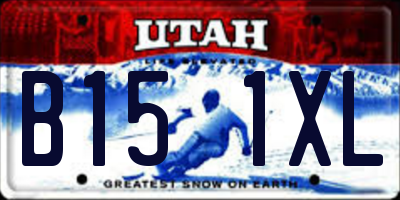 UT license plate B151XL