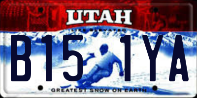 UT license plate B151YA