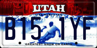 UT license plate B151YF