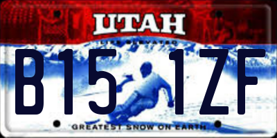 UT license plate B151ZF
