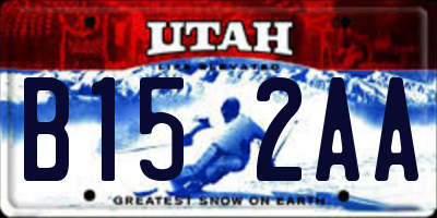 UT license plate B152AA