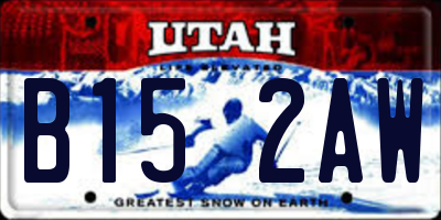 UT license plate B152AW