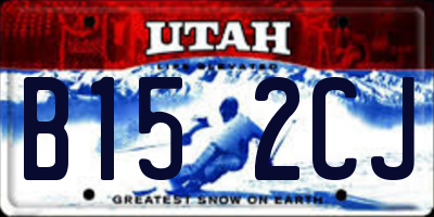UT license plate B152CJ