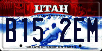 UT license plate B152EM