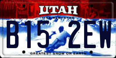 UT license plate B152EW