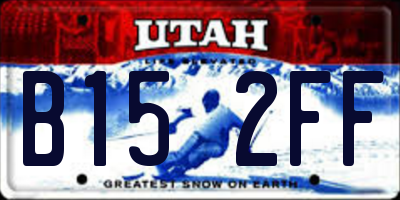 UT license plate B152FF