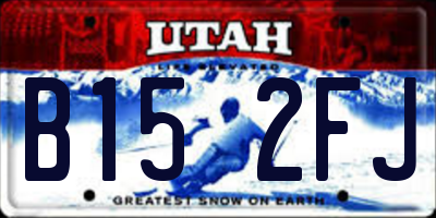 UT license plate B152FJ