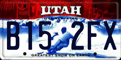 UT license plate B152FX