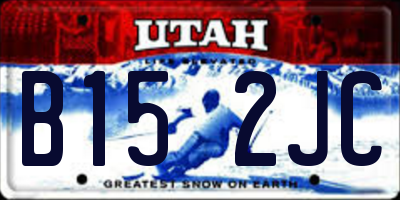 UT license plate B152JC