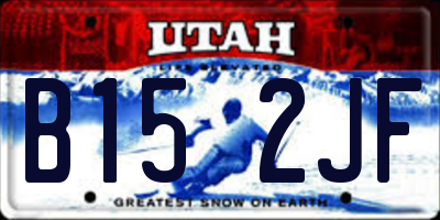 UT license plate B152JF
