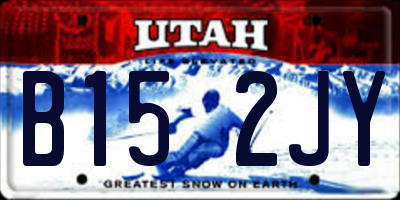 UT license plate B152JY