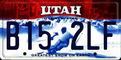 UT license plate B152LF