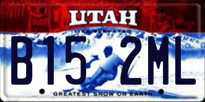 UT license plate B152ML