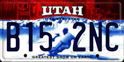 UT license plate B152NC