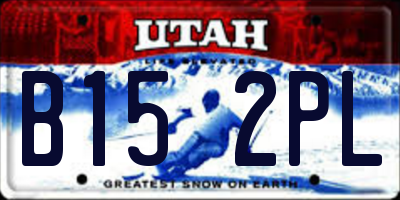 UT license plate B152PL