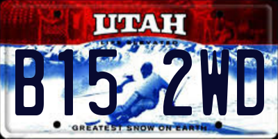 UT license plate B152WD