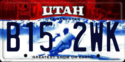 UT license plate B152WK