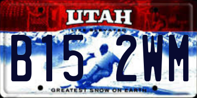 UT license plate B152WM