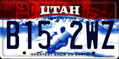 UT license plate B152WZ