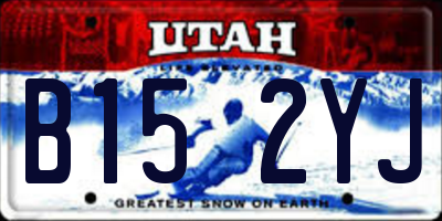 UT license plate B152YJ