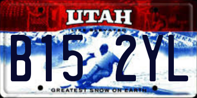 UT license plate B152YL