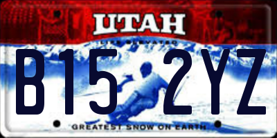 UT license plate B152YZ