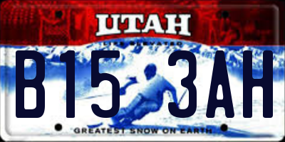 UT license plate B153AH