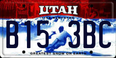 UT license plate B153BC