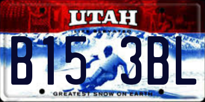 UT license plate B153BL