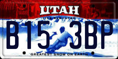 UT license plate B153BP