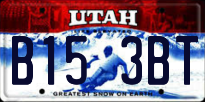 UT license plate B153BT