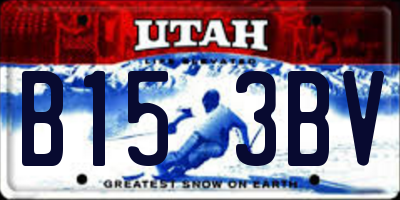 UT license plate B153BV