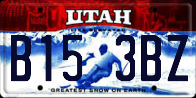 UT license plate B153BZ