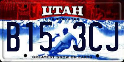 UT license plate B153CJ