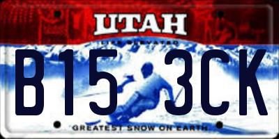 UT license plate B153CK