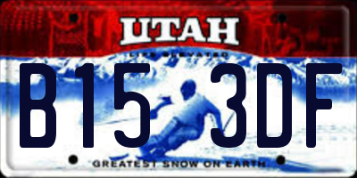 UT license plate B153DF