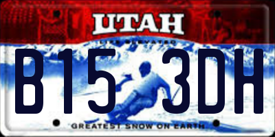 UT license plate B153DH
