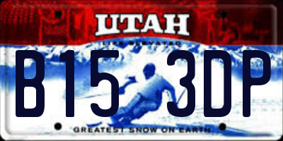 UT license plate B153DP