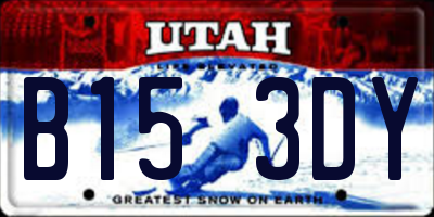 UT license plate B153DY