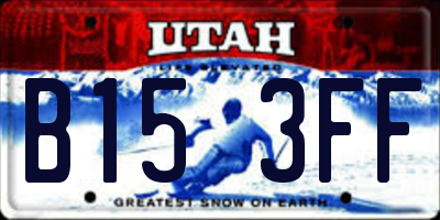 UT license plate B153FF