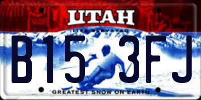UT license plate B153FJ