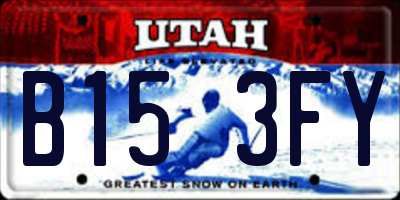 UT license plate B153FY