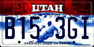 UT license plate B153GI