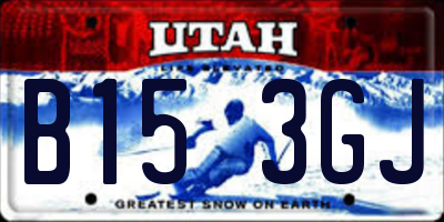 UT license plate B153GJ