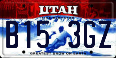 UT license plate B153GZ