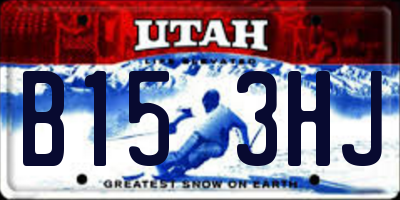 UT license plate B153HJ