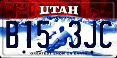 UT license plate B153JC